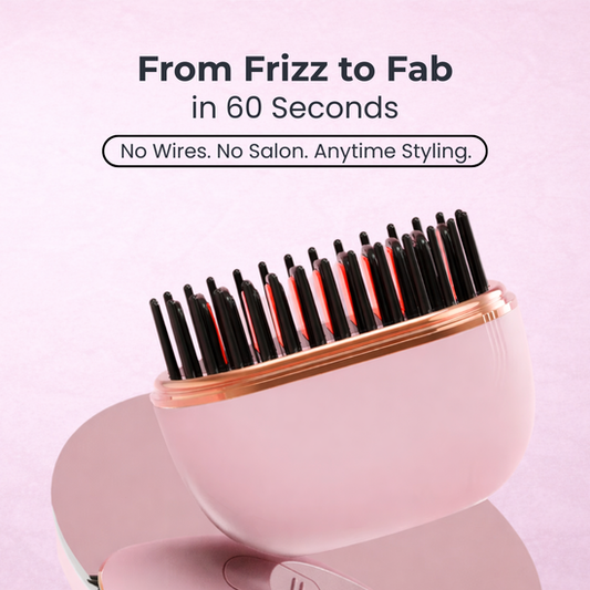 Urban Nest Mini Hair Straightener, Rechargeable Portable Hair Straightener Comb